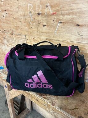 adidas Women’s Black & Pink Performance Duffel Bag Size Medium